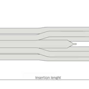 Complete immersion heater with terminal box of cast aluminium, with a cap of polycarbonate. The terminal box contains 2 pole thermostat 30-90°C max 16A 400V and 3 pole overheating protection 110°C max 20A 400V. Element tube in stainless steel and brass head R50. Tubular element of stainless acidproof steel 1.4404 (AISI 316 L). Brass head R50 (G “). The immersion heater is approved for 9 bar, temperature 120°C . The Tubular elements in stainless steel with stainless steel plug