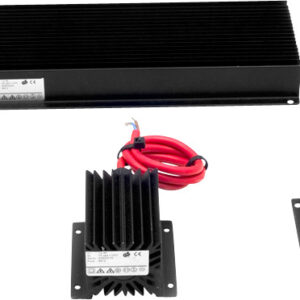 Cabinet heater - black anodized aluminum with cable